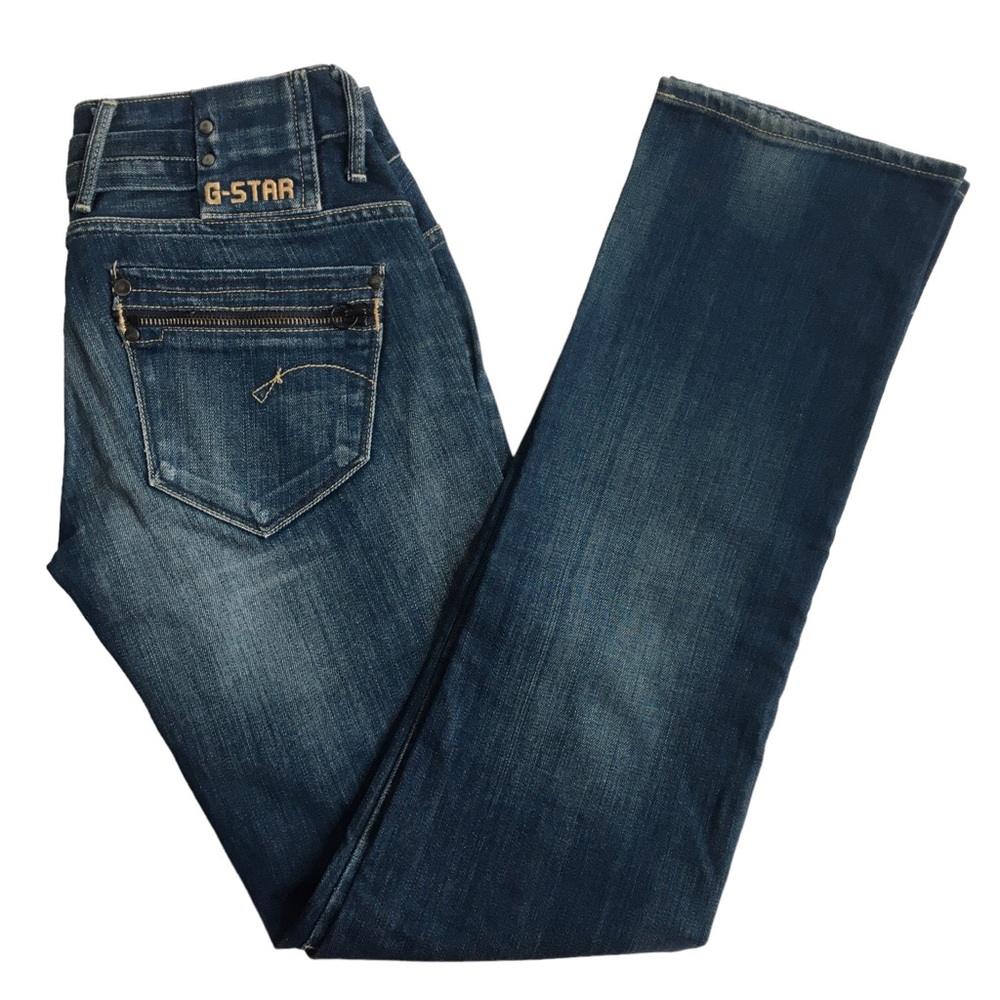 G Star Raw Corvet Straight Blue Denim Jeans Size 26